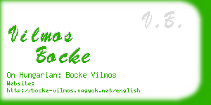 vilmos bocke business card